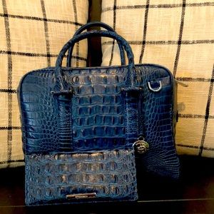 Brahmin Marissa and Ady wallet in Navy Tidewater
